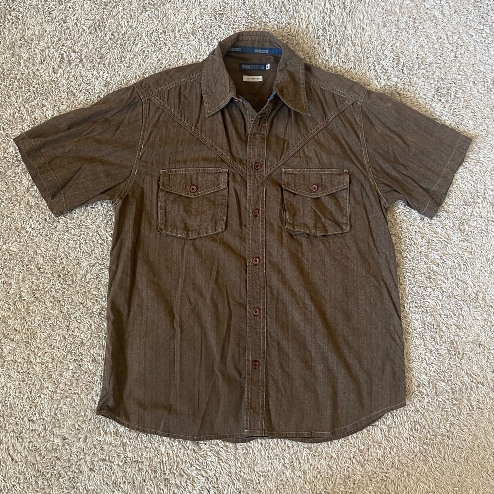 BARE DENIM Mens Short Sleeve Button Up